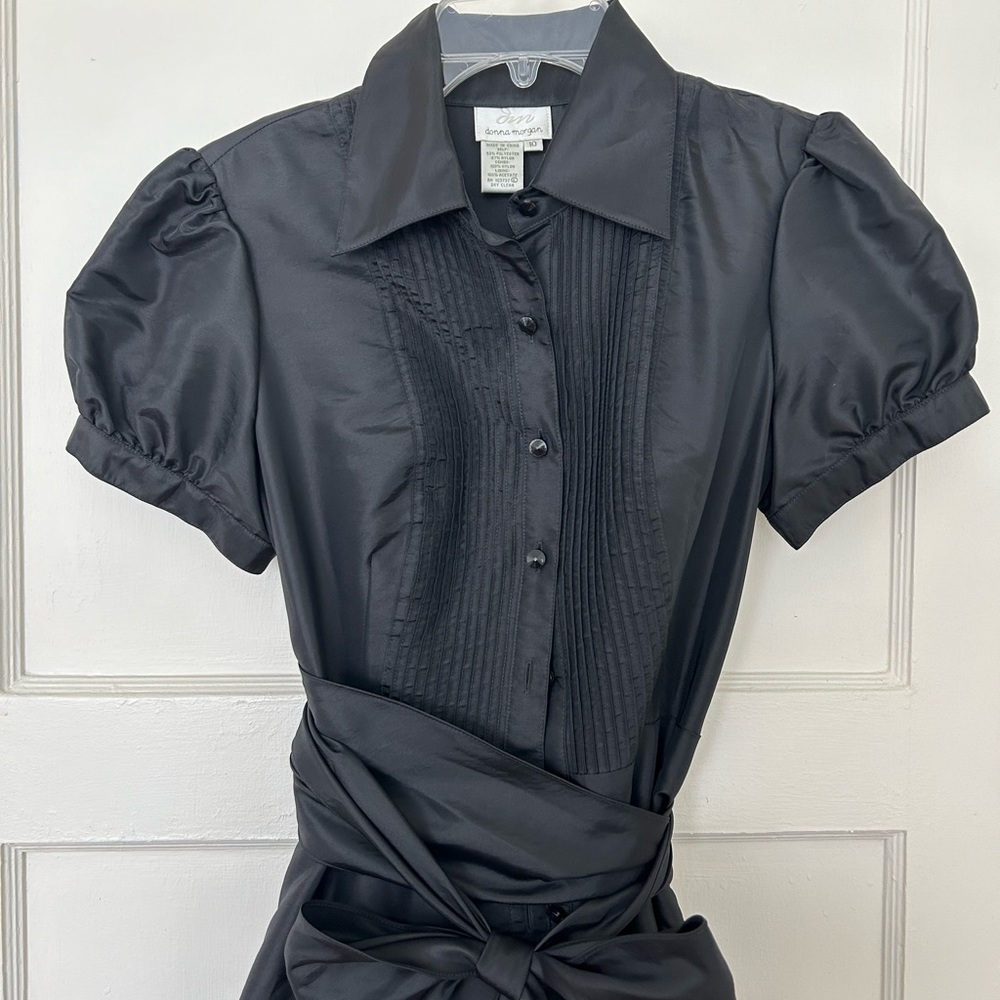 Donna Morgan Black Short Sleeve Cocktail Dress